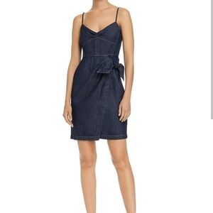 Rebecca Taylor Denim Wrap Dress Rinse Wash